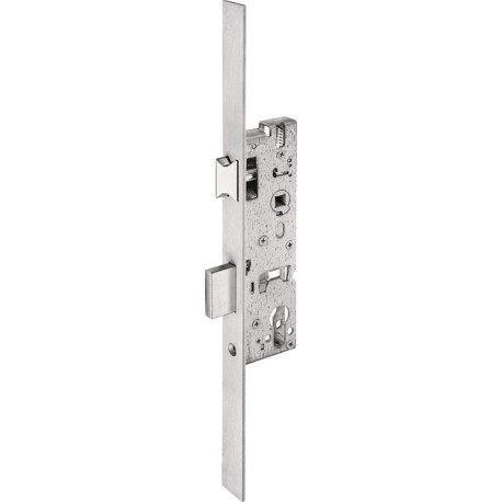 Serrure de rénovation à pêne dormant RR 1438 24/35mm VA plastron inox 380mm WILKA