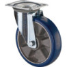 Roulette pivotante D.200mm Trgf.300kg plateau PU L138xL109mm Couleur Rl.bleu BS ROLLS