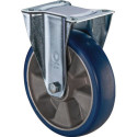 Roulette fixe D.80mm Trgf.170kg plateau PU L105xL85mm Couleur Rl.bleu BS ROLLS
