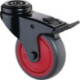 Roulette pivotante à support fixe D.50mm Trgf.50kg avec ROLLERS BS fixes en caoutchouc gris