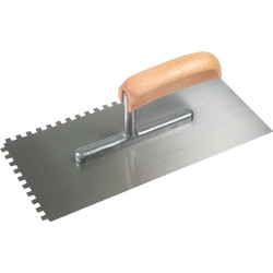 Truelle à lisser L.280mm l.130mm dent 6x6mm SWAN (par 10)