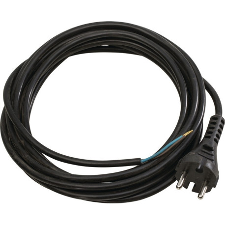 Câble de connexion H05RN-F 2x1,0mm² 5m con.st.de protection noir WEINGÄRTNER