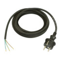 Câble de raccordement H07RN-F 2x1,0mm² 5m fiche contour noir WEINGÄRTNER