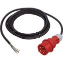 Câble de connexion H07RN-F 5x4mm² 5m fiche CEE.5 broches noir