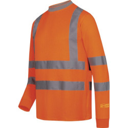 T-shirt haute visibilité manches longues NEVIO taille M (50/52) orange SAFESTYLE