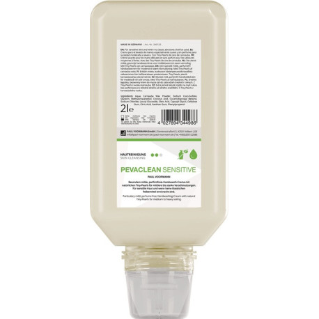 Crème lavante mains PEVACLEAN Sensitive Flacon souple 2l non parfumé PAUL VOORMANN