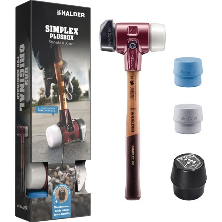Kit de démarrage marteau souple Tête SIMPLEX L.180mm D.80mm HO décapsuleur.2 un.