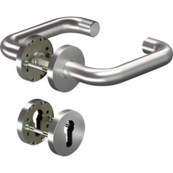 Poignée porte CORE+8100 8mm/6501/6612 PZ AL Alu.U-forme Gauche/Droite D/D OGRO