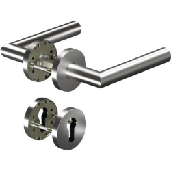 Poignée porte CORE+8906 8mm/6501/6612 PZ AL Alu.rd.Gauche/Droite D/D OGRO