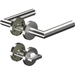 Poignée porte CORE+8906 8mm/6501/7122 WC AL Alu.rd.Gauche/Droite D/D OGRO