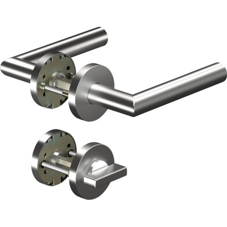 Poignée porte CORE+8906 8mm/6501/7122 WC AL Alu.rd.Gauche/Droite D/D OGRO