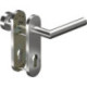 Poignée porte FS CORE+8906/3020/7051K Alu.F1/couleur argent D/K TS 38-63mm PZ rd OGRO