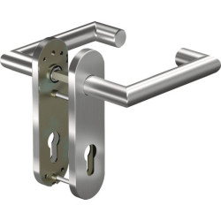 Poignée porte FS CORE+8907/7051K Alu.AL D/D TS 38-63mm PZ rd Gauche/Droite OGRO