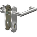 Poignée porte FS CORE+8907/3020/7051K Alu.AL D/K TS 38-63mm PZ rd Gauche/Droite OGRO
