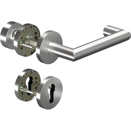 Poignée porte FS CORE+8907/3020/6501/6612 Alu.AL D/K TS 38-63mm PZ rd.Gauche/Droite OGRO