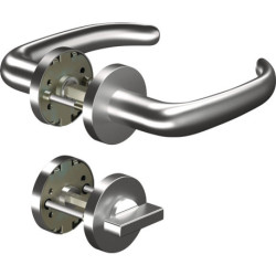 Poignée porte CORE+8999 8mm/6501/7122 WC AL Alu.U-forme Gauche/Droite D/D OGRO