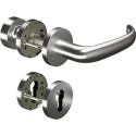 Poignée porte CORE+8999 8 mm/3020N/6501/6612 PZ AL Alu.U-forme Gauche/Droite fl.D/K OGRO