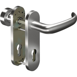 Poignée porte FS CORE+8999/3020/7051K Alu.AL D/K TS 38-63mm PZ rd Gauche/Droite OGRO