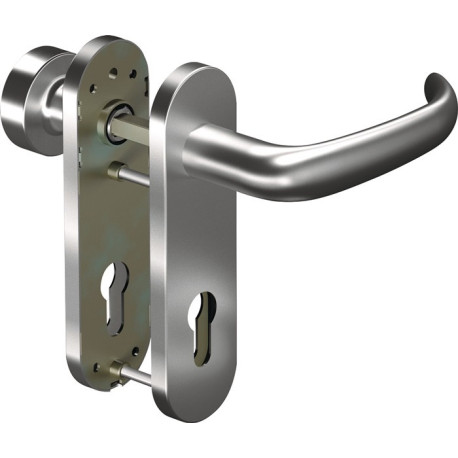 Poignée porte FS CORE+8999/3020/7051K Alu.AL D/K TS 38-63mm PZ rd Gauche/Droite OGRO