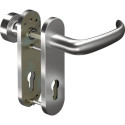 Poignée porte FS CORE+8999/3020/7051K Alu.AL D/K TS 38-63mm PZ rd Gauche/Droite OGRO