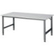Table de travail Tom L2000xP1000xH760-1080mm plan de travail mélamine structure gris anthracite