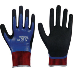 Gants Solidstar Nitrile Grip Complete 1462 taille 9 bleu EN420+EN388 PSA II (Par 12)