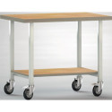 Etabli L1000xP700xH840mm hêtre multiplex gris clair 1 étagère KLW-LUTZ BETR.