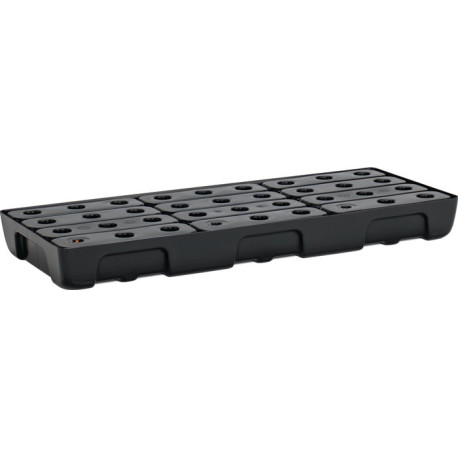 Bac à étagères 21l L976xL395xH95mm PE avec grille PE et détecteur de fuite CEMO