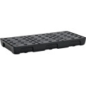 Bac à étagères 27l L976xL495xH95mm PE avec grille PE et détecteur de fuite CEMO
