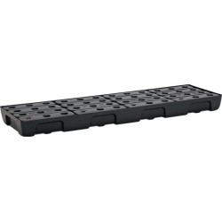Bac à étagères 28l L1295xL395xH95mm PE avec grille PE et détecteur de fuite CEMO