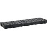 Bac à étagères 28l L1295xL395xH95mm PE avec grille PE et détecteur de fuite CEMO