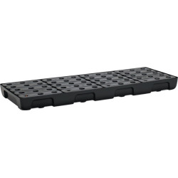 Bac à étagères 36l L1295xL495xH95mm PE avec grille PE et détecteur de fuite CEMO