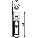 Joint de porte Kaltfeind Allround® 1-1075 1-s.L.708mm aluminium argent f.HLT L/R ATHMER