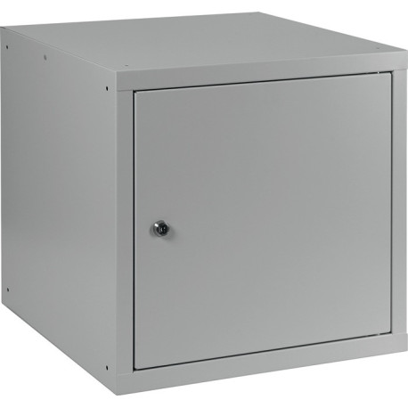 Armoire vestiaire gris clair/gris clair H450xL450xP450mm 1 département.