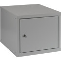 Armoire vestiaire gris clair/gris clair H350xL400xP450mm 1 département.