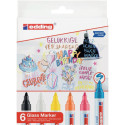 Marqueur pour verre 95 noir/blanc/jaune/orange/rose/bleu clair largeur de trait 1,5-3mm pointe ronde