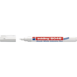 Marqueur permanent industriel 8046 blanc trait largeur 1-3mm pointe ronde EDDING (par 10)