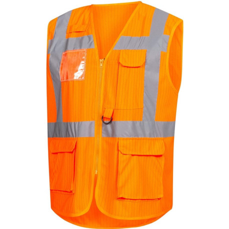 Gilet haute visibilité 7118 taille XL orange fluo EN ISO 13688/EN ISO 20471/EN 1149 NITRAS