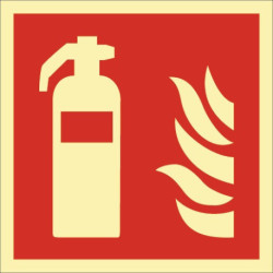 Symbole de protection contre l'incendie DIN EN ISO 7010 Extincteur L148xL148mm Ku. (Par. 10)