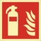 Symbole de protection incendie DIN EN ISO 7010 Extincteur L200xL200mm Ku. (Par. 10)