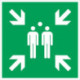 Panneau de secours ASR A1.3/DIN EN ISO 7010 L400xL400mm point de collecte en aluminium. (Par. 10)