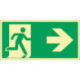 Panneau de secours DIN EN ISO 7010 L297xL148mm issue de secours à droite Ku. (Par. 10)