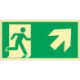 Panneau de secours DIN EN ISO 7010 L297xL148mm issue de secours jusqu'à Ku. (Par. 10)
