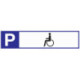 Signalisation de parking pour personnes handicapées L460xL110mm aluminium blanc/bleu/noir