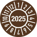 Autocollant d'inspection d'un an D.15mm J.2025 avec mois de film