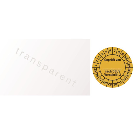 Autocollant de contrôle pluriannuel L25xL60mm J.2025-2034 feuille