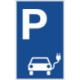 Signalisation de parking pour véhicules L400xL250mm aluminium bleu/blanc