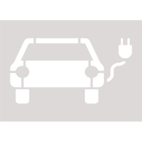 Gabarit de sol parking pour véhicules L1200xL645mm PVC blanc