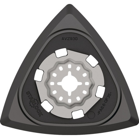Plateau de ponçage triangulaire Starlock taille d'angle 93mm velcro METABO