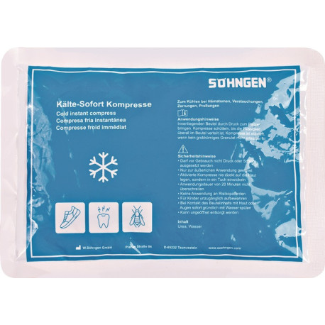 Compresses froides instantanées petite longueur env. 150 x largeur env. 210 mm sans pré-refroidissement SÖHNGEN